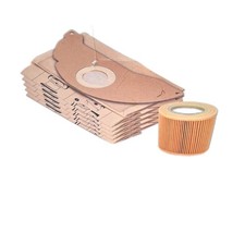 McFilter I 10 Staubsaugerbeutel 1 Filter passend Kärcher WD2 MV2 Staubsauger lei