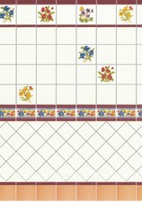 Puppenhaus Küche Wand Fliesen