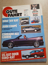 Gute Fahrt - Zeitschrift VW Audi Porsche - Golf 16V Audi Coupe Corrado - 1989