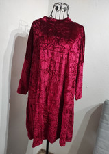Damen Samtkleid Tunika Zara weinrot A- Linie 38/40