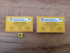 deutscher Brieftaubenring, Eigentumsausweise, DV-2024 Brieftauben