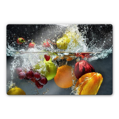 Glasbild erfrischendes obst - glasbild,