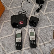 Gigaset C430A Duo Schnurloses DECT Telefon mit Anrufbeantworter - Silber/Schwarz