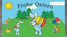Fahne Flagge Frohe Ostern Hase