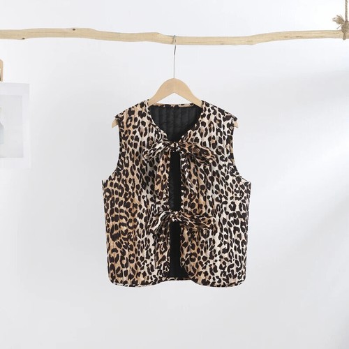 Leopard print gilet - print,