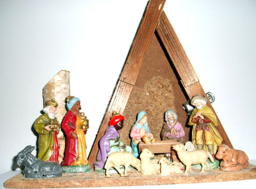 Alte weihnachtskrippe mit - weihnachtskrippe,