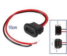 USB-C Einbau Buchse oval 12V /