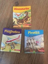 Heft Buch Büchlein (w.Pixi) 3 Stück Mini Wissen  Dinosaurier Piraten Flughafen