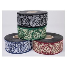 Mittelalterliche Borte - Keltische Drachen - 33mm - versch. Farben