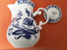 Wellco Krefeld Kaffeekanne  20 cm Zwiebelmuster Echt Kobalt Spülmaschinenfest