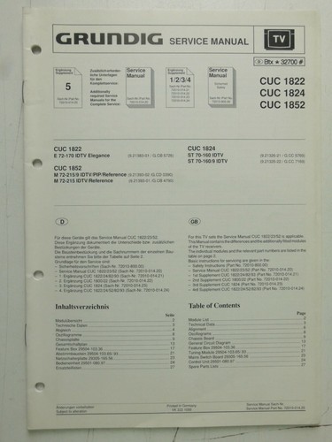 Grundig service manual - grundig, cuc