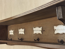 Handtuch-Halter Regal Board Holz Porzellan alt Vintage Shabby