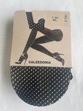 Calzedonia Netzstrumpfhose mit Stickmuster – Modell Rete Ricamo Nero, Größe M/L