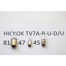 HICKOK TV7-A TV7-B TV7-U TV7-D/U RÖHRENTESTER SET GLÜHBIRNEN: 81, 47, 45. RCA...