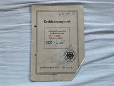 Alter Fahrzeugbrief KFZ Brief