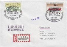 Diesellok 218 & Ost-West-S-Bahn, R-Bf SSt Wuppertal 28.5.88 + Fahrausweis