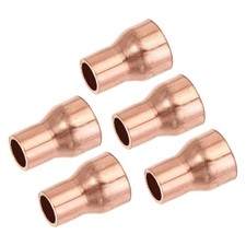 5er Pack Drehen Kupfer Gerade Schweiß Ende 3/8 x 1/4" für HVAC Kühlung Adapter
