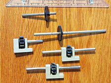 fischertechnik Vintage Getriebehalter 50 & 80,  Achse 110 Z44, Achse 50 Z44