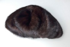 Nerzkappe braun Ø 17 cm = 54 Fellkappe Pelzkappe Pelzmütze Nerz Pelz Kappe Mütze