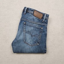 Diesel Shioner Herren Jeans Hose W32 L33 Gr. 29 Denim Blau Slim Gerade Baumwolle