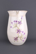 Annette Ody  großer Keramik Henkelkrug Vase mit Blumenmalerei  27 cm