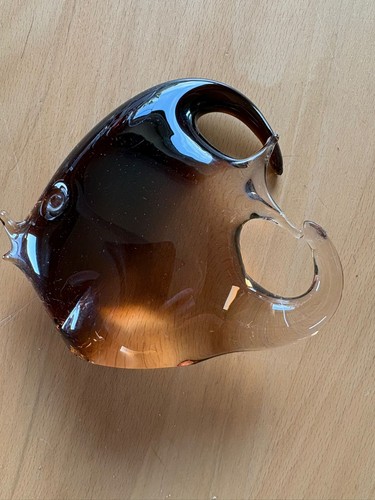 Vintage murano glas fisch - glas,