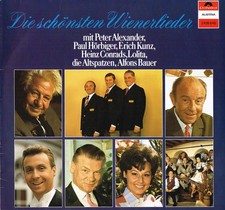 Die schönsten Wienerlieder (Vinyl-LP) mit Peter Alexander, Alfons Bauer u. a.