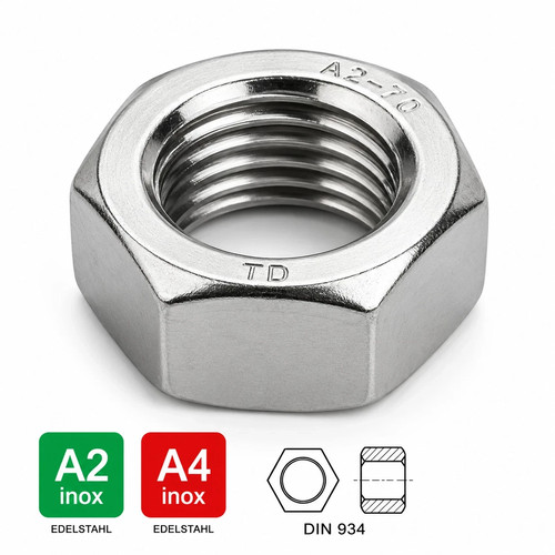Sechskant muttern din 934 - sechskant-muttern,
