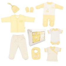 Neugeborenen Baby Kleidung Set Unisex Geschenkset Erstausstattung 8 Teilig -Hase