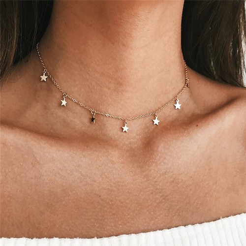 Damen halskette mit stern - halskette,