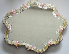 60 er Jahre Antik Murano Blümchen Spiegel 51 x 47 cm (H +B)