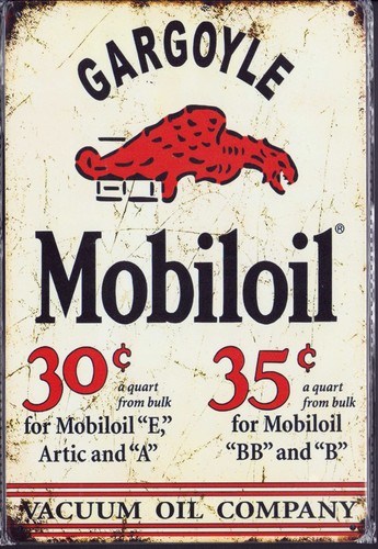 Blechschild mobiloil retro - blechschild, "mobiloil"