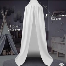 Baldachin Betthimmel Weiß Baumwolle blickdichter Stoff