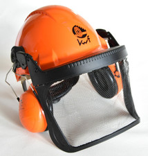 Forsthelm mit Visier Peltor 3M Gehörschutz Schutzhelm Waldarbeiterhelm Gr 54-62