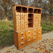 Alter antiker originaler Apothekerschrank Ladenschrank Schubladenschrank Aufsatz