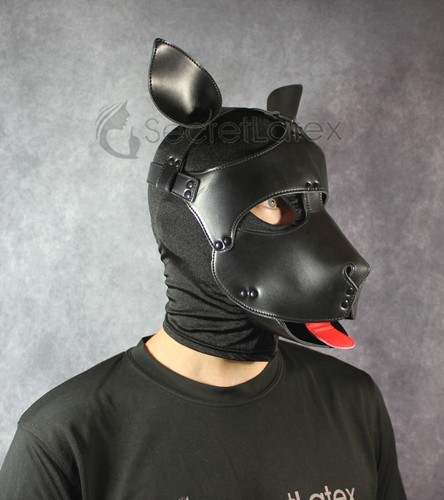 Hundemaske kunstleder strap - kunstleder,