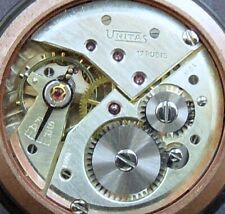 UNITAS EXTRA MOV. 196 + ORIGINAL KUGELZIFFERBLATT UND TASCHE - FUNKTIONIERT GUT