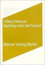 Bartleby oder die Formel von Gilles Deleuze | Buch | Zustand sehr gut
