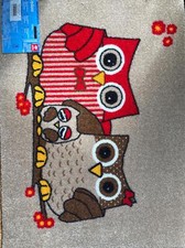 Schmutzfangmatte Astra Update Eulen rot braun | 50x70 cm strapazierfähig