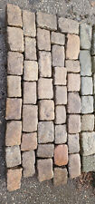 Granit Pflastersteine rötlich/gelblich gebraucht, reihenfähiges Großpflaster