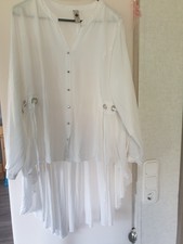 Damen Bluse , weiß,  Gr.  46