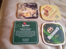 2 Bierdeckel aus Tschechien: "Pilsner Urquell" + "Bernard Pivo", gebraucht