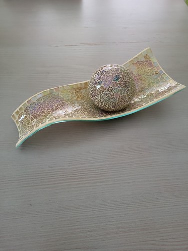 Mosaik deko schale mit - mosaik, kugel