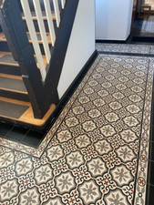 3m² Zementfliesen Fussboden - Jugendstilfliesen Flur Treppenhaus Eingang Altbau