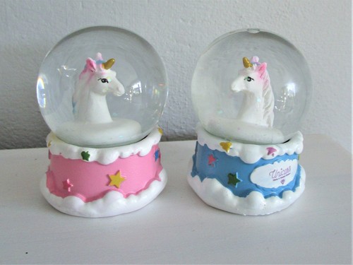 2er set schneekugel einhorn - set,