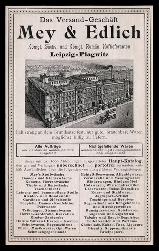 Alte werbung 1903 mey edlich - alte, &