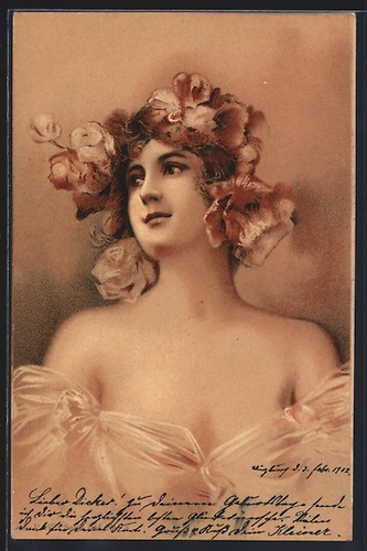 Jugendstil junge frau in - junge,