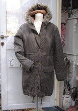 BON'A PARTE WINTERMANTEL PARKA WARMES STEPPFUTTER KAPUZE SCHLAMMBRAUN - GR. 40