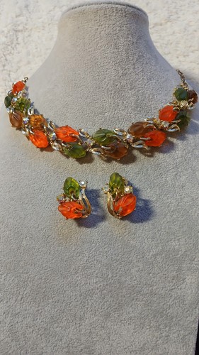 Vintage schmuck set halskette - set,