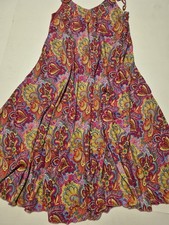 Damen Kleid Gr.42/44 Sommerkleid Cocktailkleid Partykleid Maxikleid,bunt,orient